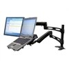 Ergotron LX Dual Desk Mount Arm - kit de montage