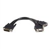 StarTech.com LFH 59 Male to Dual Female VGA DMS 59 Cable - Câble VGA - DMS-59 (M) - HD-15 (F) - 20 cm - noir
