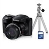 Canon PowerShot SX500 IS 16.0 mégapixels Bundle d'anniversaire avec 30x grand-angle Zoom optique, Carte SD 4Go et mini-trépied
