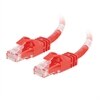 C2G Cat6 550MHz Snagless Patch Cable - Cordon de raccordement - RJ-45 (M) - RJ-45 (M) - 3 m - CAT 6 - Moulé, Toronné, Sans crochet, blindé - rouge