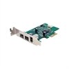 StarTech.com 3 Port 2b 1a Low Profile 1394 PCI Express FireWire Card Adapter - Adaptateur FireWire - PCIe faible encombrement - FireWire 800 - 2 ports + 1 x FireWire