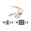 C2G - Cordon de raccordement - LC multi-mode (M) - SC multi-mode (M) - 2 m - fibre optique - 50 / 125 microns - orange