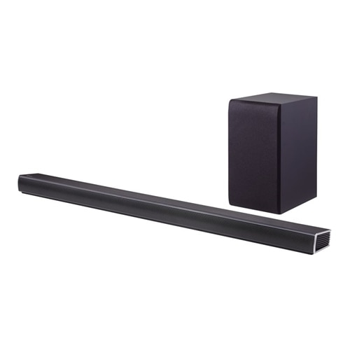 LG SH5B - Sound bar system - for home theater - 2.1-channel - wireless - 320-watt (total) - black
