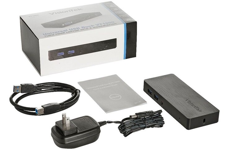 Visiontek VT1000 Universal Dual Display USB 3.0 Dock Visiontek VT1000 Universal Dual Display USB 3.0 Dock