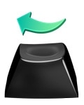 Large, concave buttons