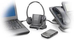 Plantronics Savi W720 Standard Over-the-Head Binaural Wireless Headset Product Shot