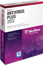 McAfee AntiVirus Plus 2013 - 1 User Product Shot