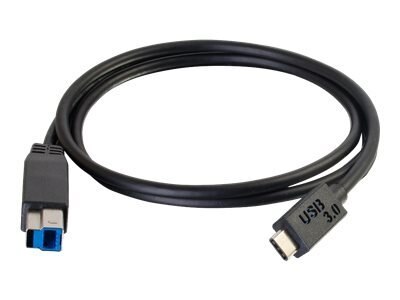 CablesToGo C2G 10ft USB 3.1 Gen 1 USB Type C to USB B Cable M M USB C Cable Black USB Type C cable 10 ft 28867