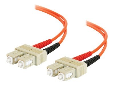CablesToGo C2G 2m SC SC 50 125 OM2 Duplex Multimode PVC Fiber Optic Cable Orange patch cable 6.6 ft orange 33002
