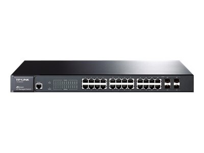 TP Link 24 port JetStream T2600G 28TS Switch managed 24 x 10 100 1000 4 x combo Gigabit SFP rack mountable