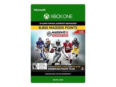 Microsoft Corporation Madden NFL 16 8 9000 Points Xbox One Digital Code