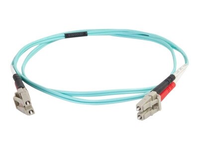 CablesToGo C2G 7m LC LC 50 125 OM4 Duplex Multimode PVC Fiber Optic Cable Aqua patch cable 23 ft aqua 01003