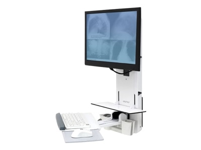 Ergotron StyleView Sit Stand Vertical Lift Patient Room white