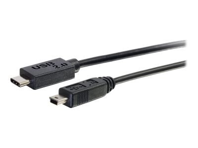 CablesToGo C2G USB 2.0 USB C to USB Mini B Cable M M USB cable mini USB Type B M to USB Type C M USB 2.0 10 ft black 28856