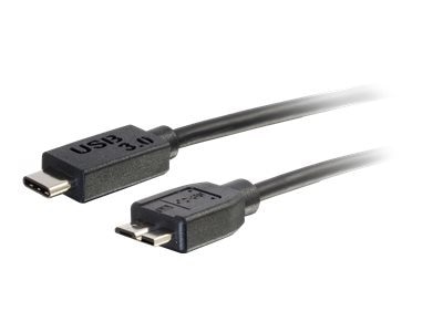 CablesToGo C2G 6ft USB 3.1 Gen 1 USB Type C to USB Micro B Cable USB C Cable Black USB Type C cable 6 ft 28863