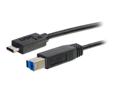 CablesToGo C2G 6ft USB 3.1 Gen 1 USB Type C to USB B Cable M M USB C Cable Black USB Type C cable 6 ft 28866