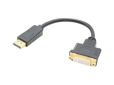 Add On Computer Peripherals AddOn 8in DisplayPort to DVI I Adapter Cable DisplayPort adapter DVI I F to DisplayPort M 7.9 in black DISPLAYPORT2DVI