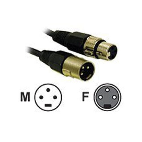 CablesToGo C2G Pro Audio 50ft Pro Audio XLR Male to XLR Female Cable Audio cable XLR3 M to XLR3 F 50 ft black 40062