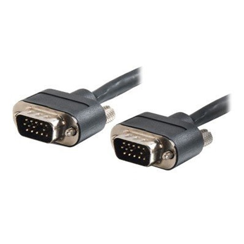 CablesToGo C2G Plenum Rated HD15 Sxga Monitor Projector Cable with Rounded Low Profile Connectors VGA cable 25 ft 40092