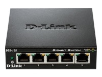 DLink Systems 5 port D Link DGS 105 Switch 5 x 10 100 1000 desktop DGS 105