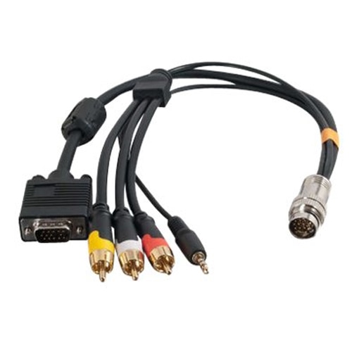 CablesToGo C2G RapidRun HD15 3.5mm Composite Video Stereo Audio Flying Lead video audio cable VGA composite video ... 60018