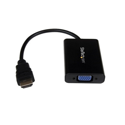 Startech.COM Hdmi to VGA Video Adapter with Audio for Laptop Ultrabook Video converter Hdmi black HD2VGAA2