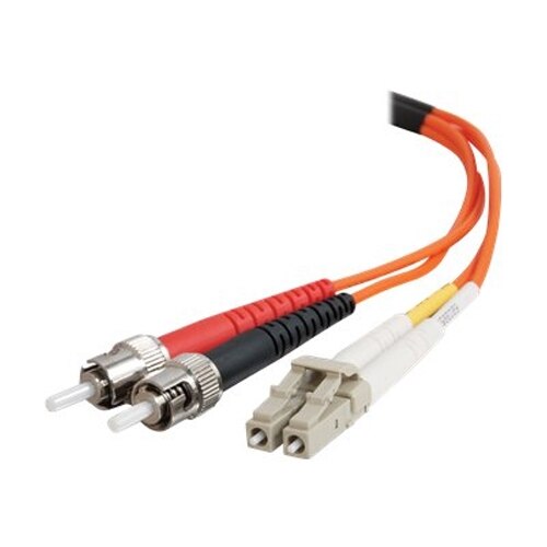 CablesToGo C2G 7m LC ST 62.5 125 OM1 Duplex Multimode PVC Fiber Optic Cable Orange patch cable 23 ft orange 33203