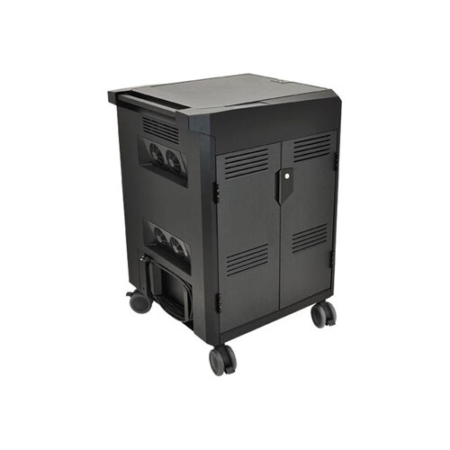 Ergotron PowerShuttle Laptop Charging Cart Cart for 20 Laptops steel ABS plastic black 24 291 085