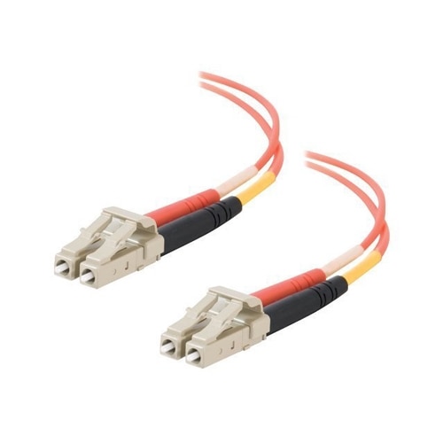 CablesToGo C2G LC LC 62.5 125 OM1 Duplex Multimode Fiber Optic Cable Plenum Rated patch cable 16.4 ft orange 37958