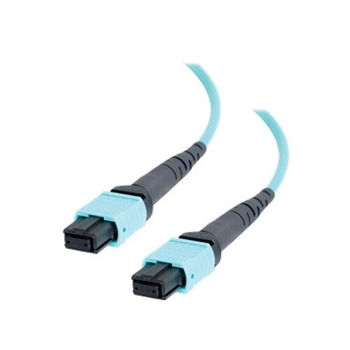 CablesToGo C2G 5m MTP 10Gb 50 125 OM3 Multimode Fiber Optic Cable Plenum Rated Aqua network cable 16.4 ft aqua 31473