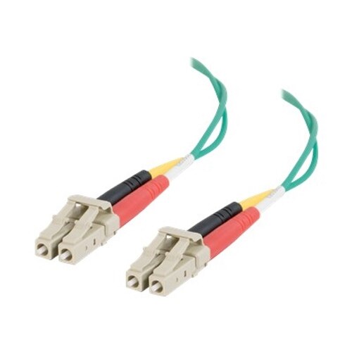 CablesToGo C2G 2m LC LC 50 125 OM2 Duplex Multimode PVC Fiber Optic Cable Green patch cable 6.6 ft green 37371