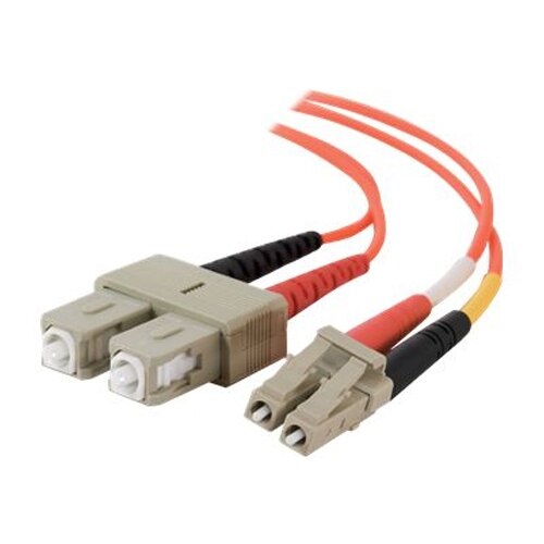 CablesToGo C2G 6m LC SC 50 125 OM2 Duplex Multimode Fiber Optic Cable TAA Compliant Orange patch cable 19.7 ft orange 11047