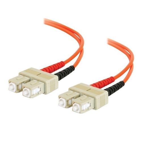 CablesToGo C2G 12m SC SC 50 125 OM2 Duplex Multimode PVC Fiber Optic Cable Orange patch cable 39 ft orange 33011