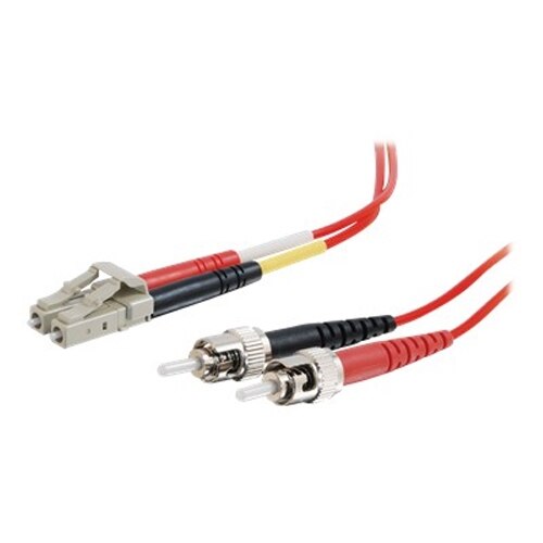 CablesToGo C2G 2m LC ST 62.5 125 OM1 Duplex Multimode PVC Fiber Optic Cable Red patch cable 6.6 ft red 37217