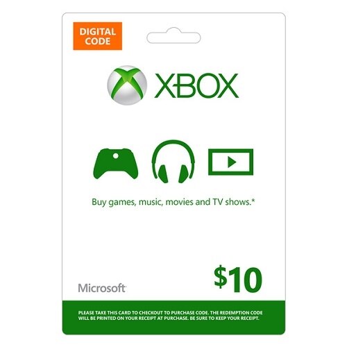 Microsoft Corporation Xbox Live 10 Digital Gift Card