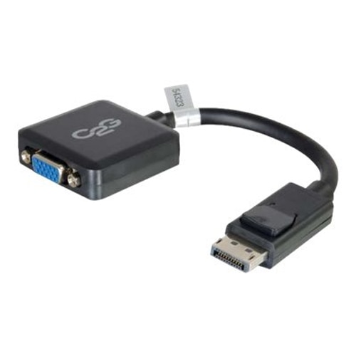 CablesToGo C2G 8in DisplayPort to VGA Adapter Converter VGA Adapter M F Black VGA adapter 8 in 54323