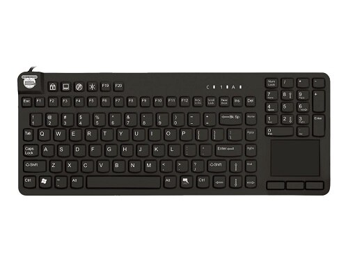 Man and Machine Really Cool Touch Medical Grade Keyboard w Magnets Black Lifetime Warranty RCTLP MAG B5 LT