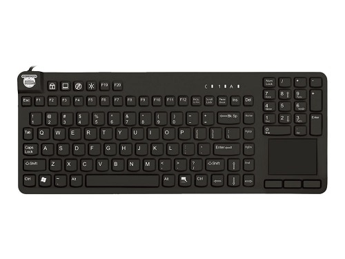 Man and Machine Really Cool Touch Medical Grade Keyboard w Backlight Black Lifetime Warranty RCTLP BKL B5 LT