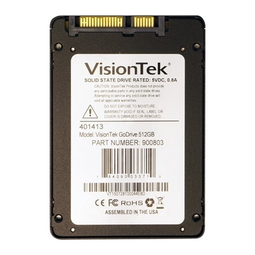 VisionTEK 512GB 7mm Sata III Internal 2.5 SSD 900803