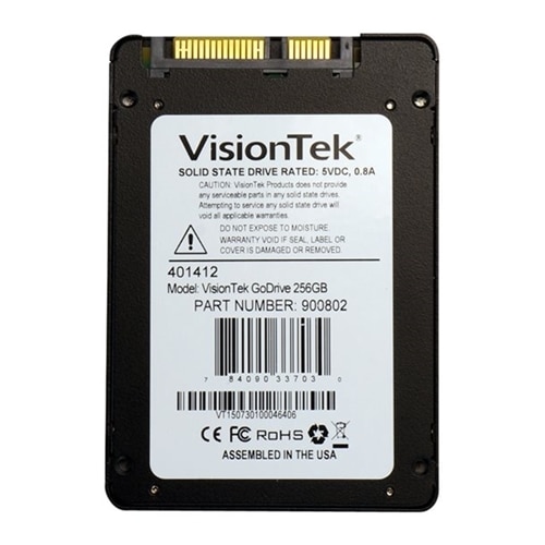 VisionTEK 256GB 7mm Sata III Internal 2.5 SSD 900802