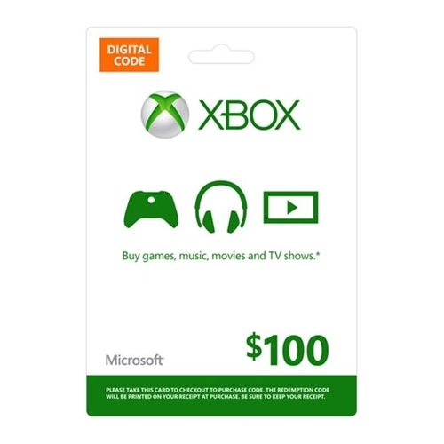 Microsoft Corporation Microsoft Xbox Live 100 Digital Gift Card