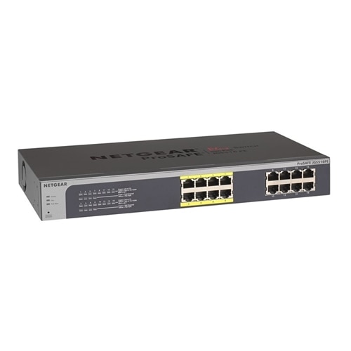 Netgear 16 port ProSafe Plus JGS516PE switch 16 ports unmanaged rack mountable JGS516PE 100NAS