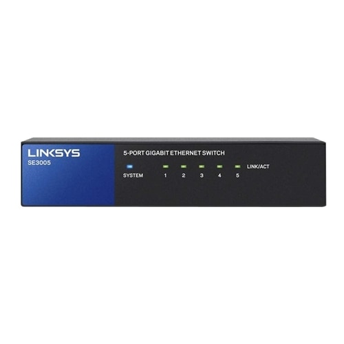 Linksys 5 port SE3005 Switch unmanaged 5 x 10 100 1000 desktop wall mountable
