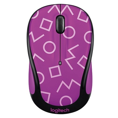 Logitech Party Collection M325c Mouse optical 5 buttons wireless 2.4 GHz USB wireless receiver geo purple 910 004742