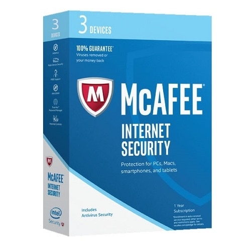 McAfee 2017 Internet Security 3 Device Box