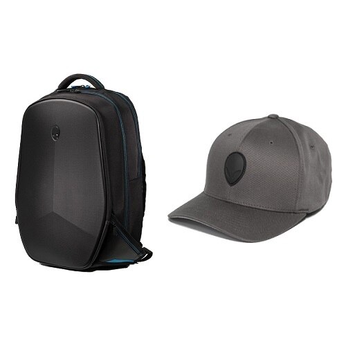 Mobile Edge Alienware 17.3 inch Vindicator Backpack V2.0 bundle with Alienware Gaming Gear Gray Hat Size Large XL