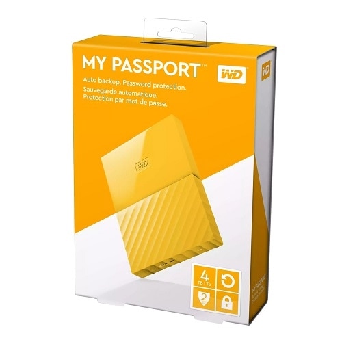 WD My Passport portable 4TB USB 3.0 external hard drive WDBYFT0040BYL WESN