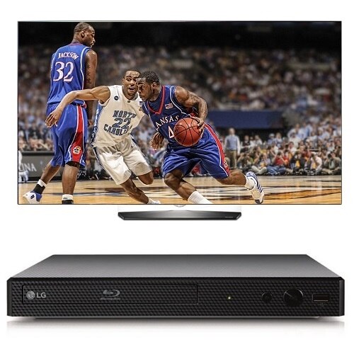 LG Oled 55 Inch 4K Ultra HD Smart TV OLED55B6P UHD TV with BP155 Blu ray Disc Player Bundle OLED55B6P LGBP155