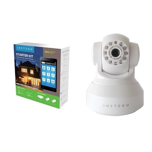Insteon Dell Exclusive Starter Kit with WI FI HD Camera With PAN Tilt Night Vision White
