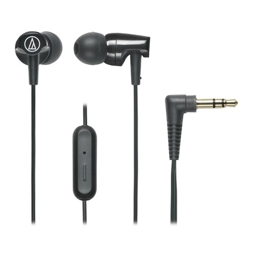 Audio Technica Audio Technica SonicFuel ATH CLR100is Earphones with mic in ear 3.5 mm plug black ATH CLR100ISBK